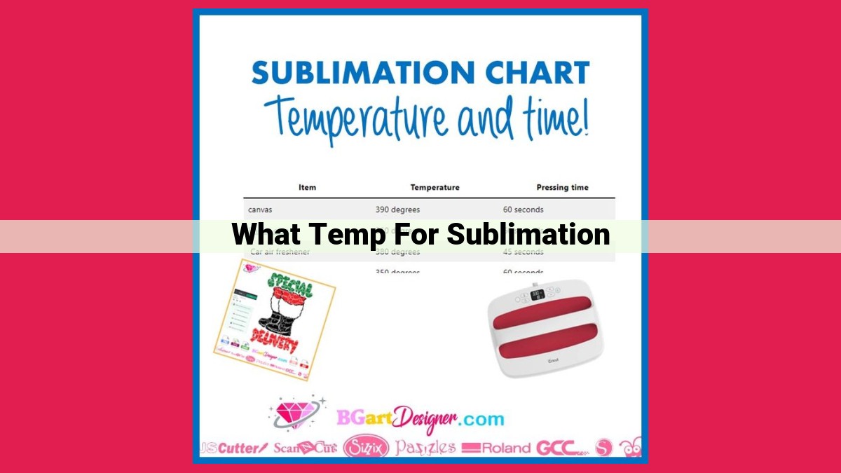 what temp for sublimation