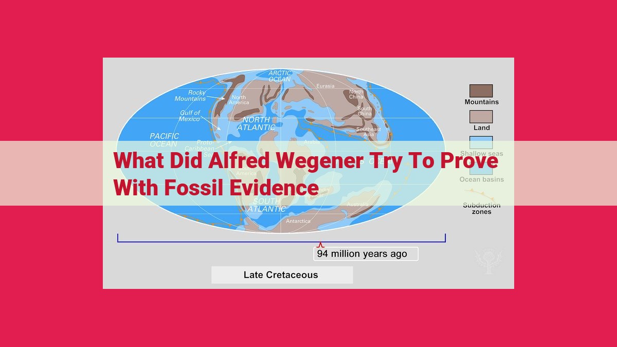 what did alfred wegener try to prove with fossil evidence