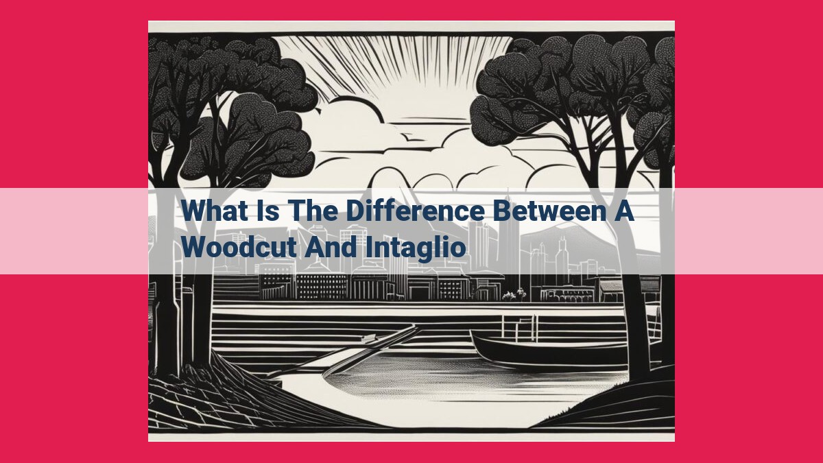 what is the difference between a woodcut and intaglio