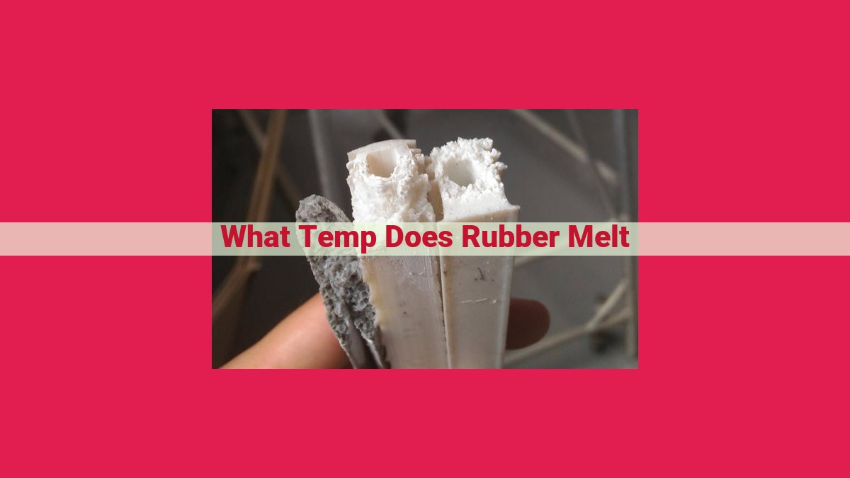 what temp does rubber melt